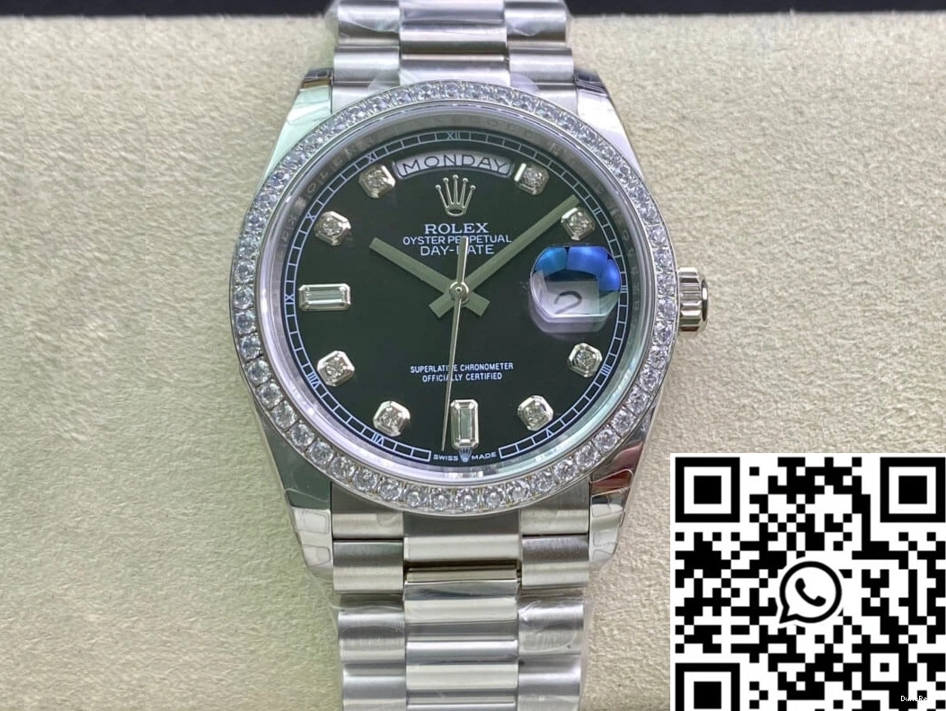Factory Day 36MM 118346 Date Diamond-set EW Rolex Bezel 1107